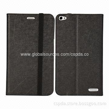 PU Back Standing PU and PC Hard Case for Huawei Media Pad X1 with Elastic Band